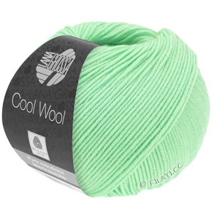 Lana Grossa COOL WOOL   Uni | 2087-бело-зеленый