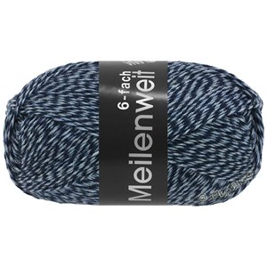 Lana Grossa MEILENWEIT 6-FACH 150g Mouliné/Print/Tweed | 8503-тёмно-синий/светло-голубой