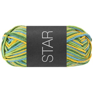 Lana Grossa STAR Print принт | 357-горчично-желтый/зелёный/синий/зеленый опал 